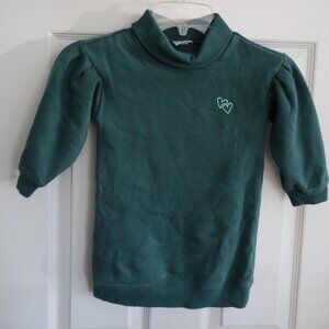 Gap Tunic Sweater Dark Blue with heart embroidery detail 3T